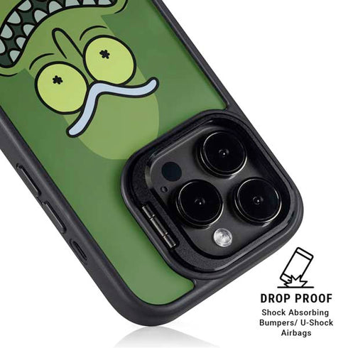 Adult Swim Rick and Morty Pickle Rick iPhone 14 Pro Kickstand Case